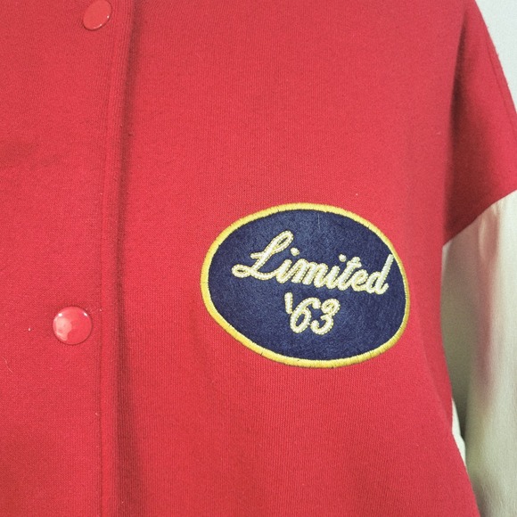 Vintage The Limited Women's 16 Varcity Jacket READ LEATHER SLEEVES - Picture 10 of 15